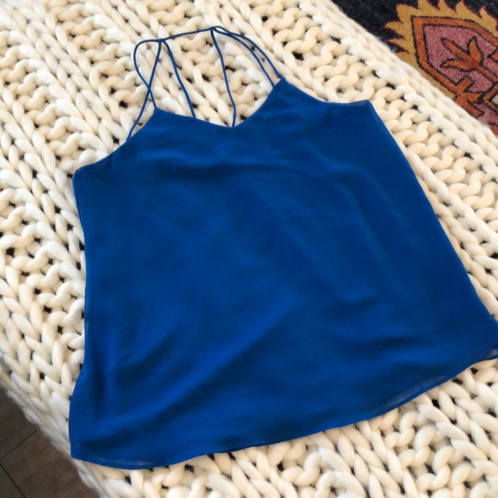 Blue strappy top